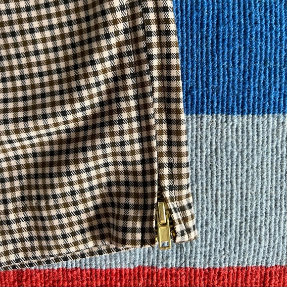 Cute H&M Print Pants • Size 10 • EUC • brown, black, cream tiny plaid print - Picture 3 of 6